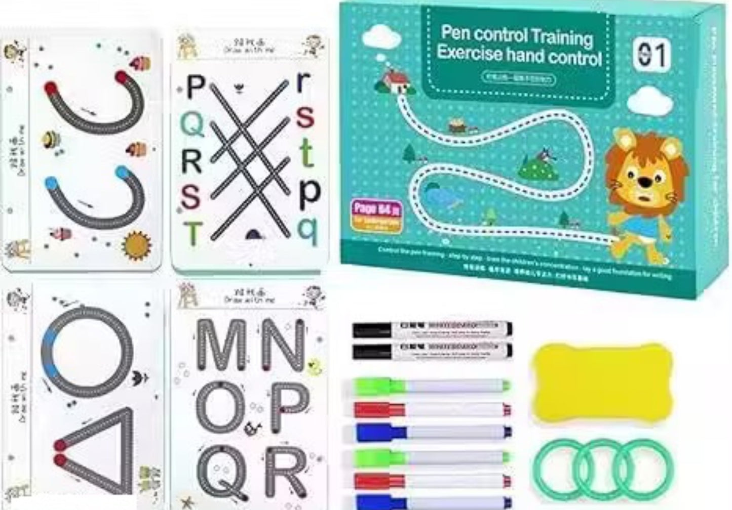 Reusable Tracing Book With 68 Pages + FREE Learning 2000+ pages PDF worksheet for kids📚
