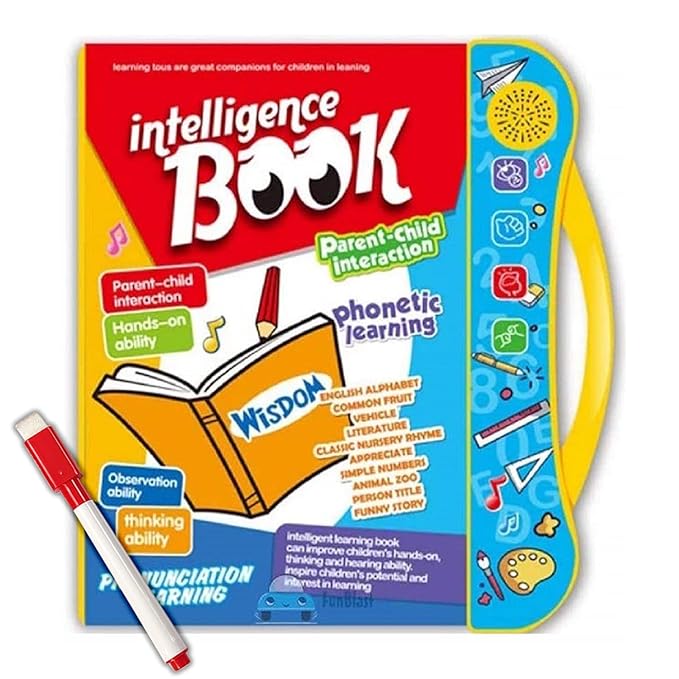 📕Intelligence Book || Musical Educational Phonetic Learning Book 3 + Year Kids