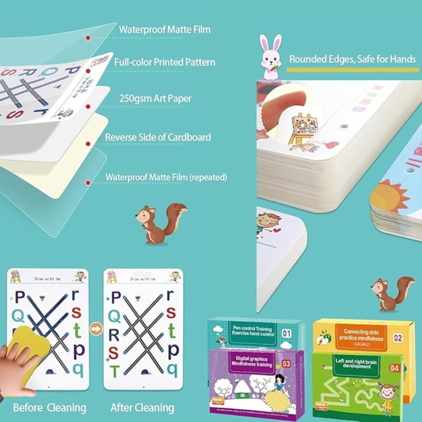 Reusable Tracing Book With 68 Pages + FREE Learning 2000+ pages PDF worksheet for kids📚
