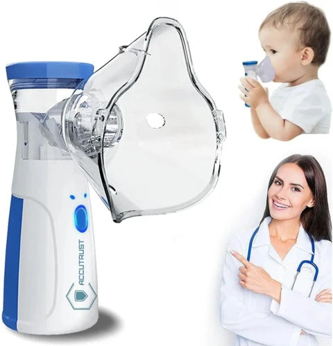 Portable Mesh Nebulizer – Silent Ultrasonic Vaporizer for Asthma, Cold & Cough Relief